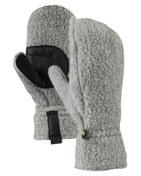 Burton Women's Stovepipe Fleece Mittens - Gray Heather Women's Snow Gloves & Mittens - SnowSkiersWarehouse