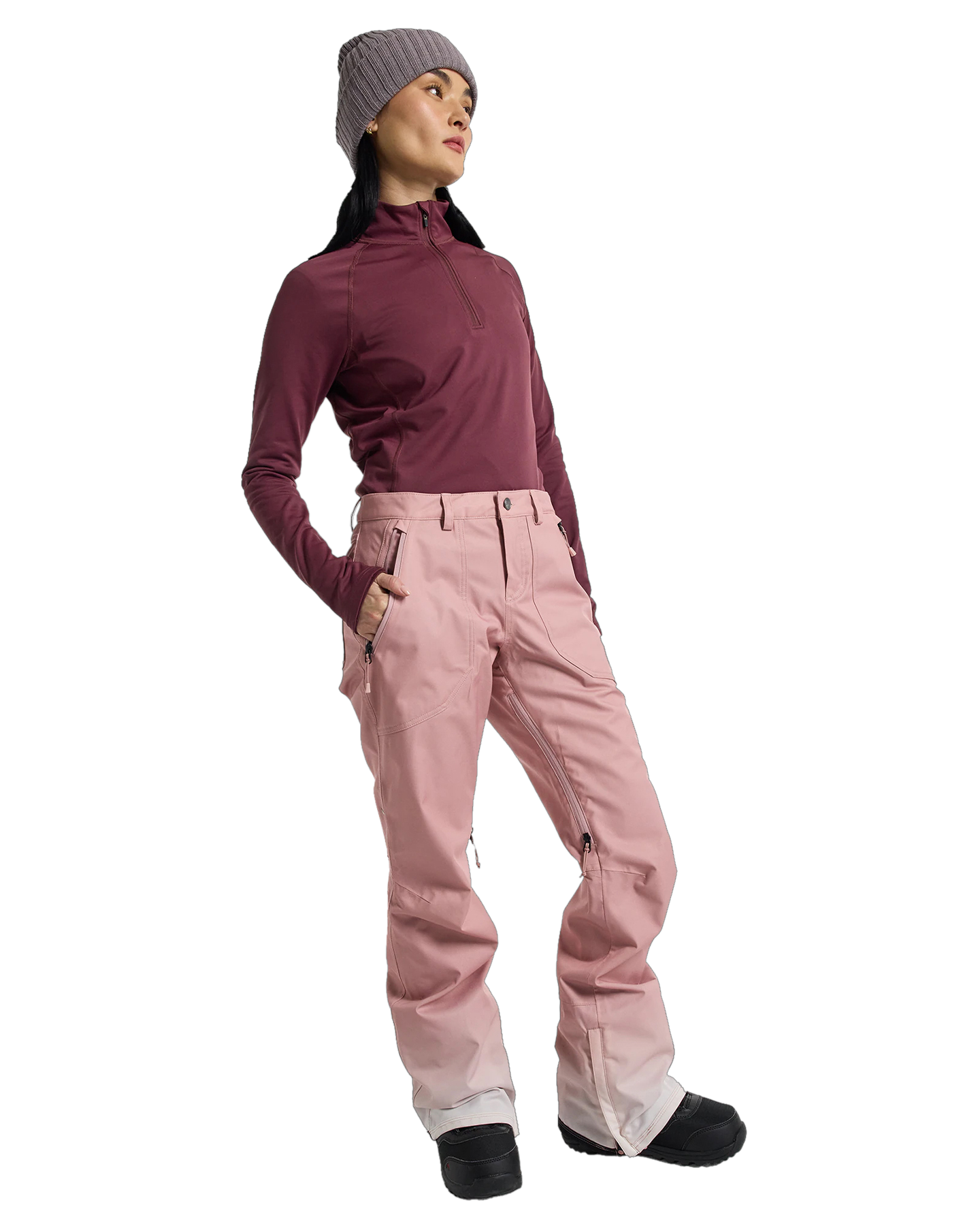 Burton Women's Vida Stretch 2L Snow Pants - Blush Pink Ombre Snow Pants - Trojan Wake Ski Snow