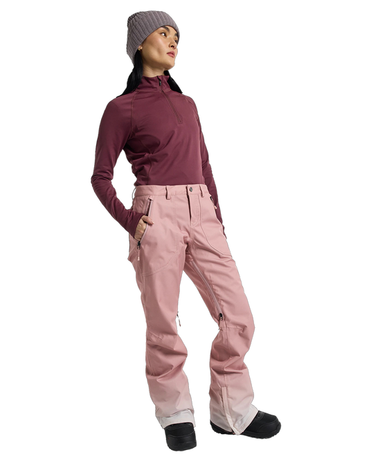 Burton Women's Vida Stretch 2L Snow Pants - Blush Pink Ombre Snow Pants - Trojan Wake Ski Snow