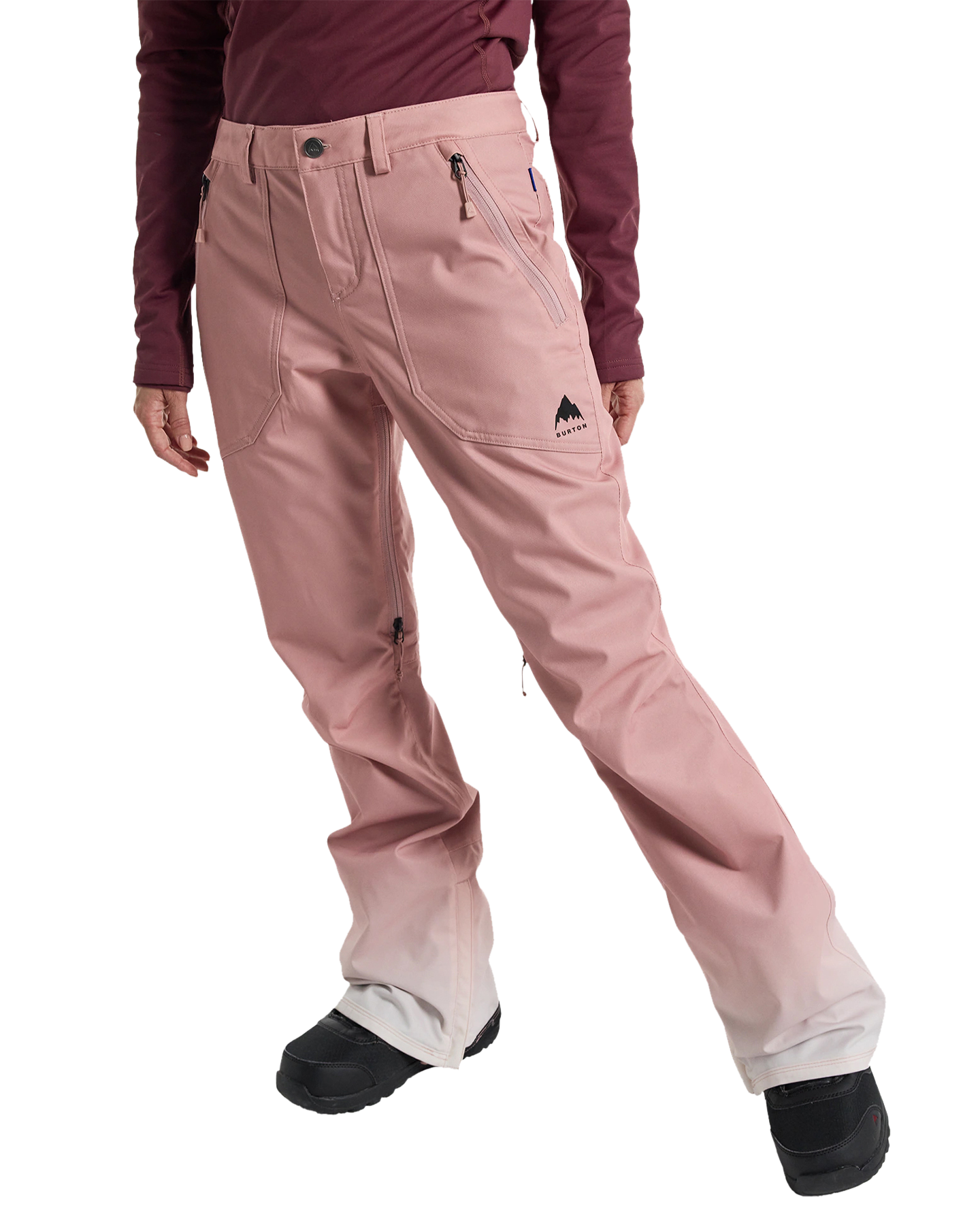 Burton Women's Vida Stretch 2L Snow Pants - Blush Pink Ombre Snow Pants - Trojan Wake Ski Snow