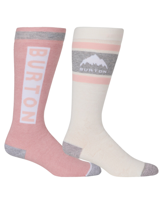 Burton Women's Weekend Midweight Socks (2-Pack) - Stout White Women's Socks - Trojan Wake Ski Snow