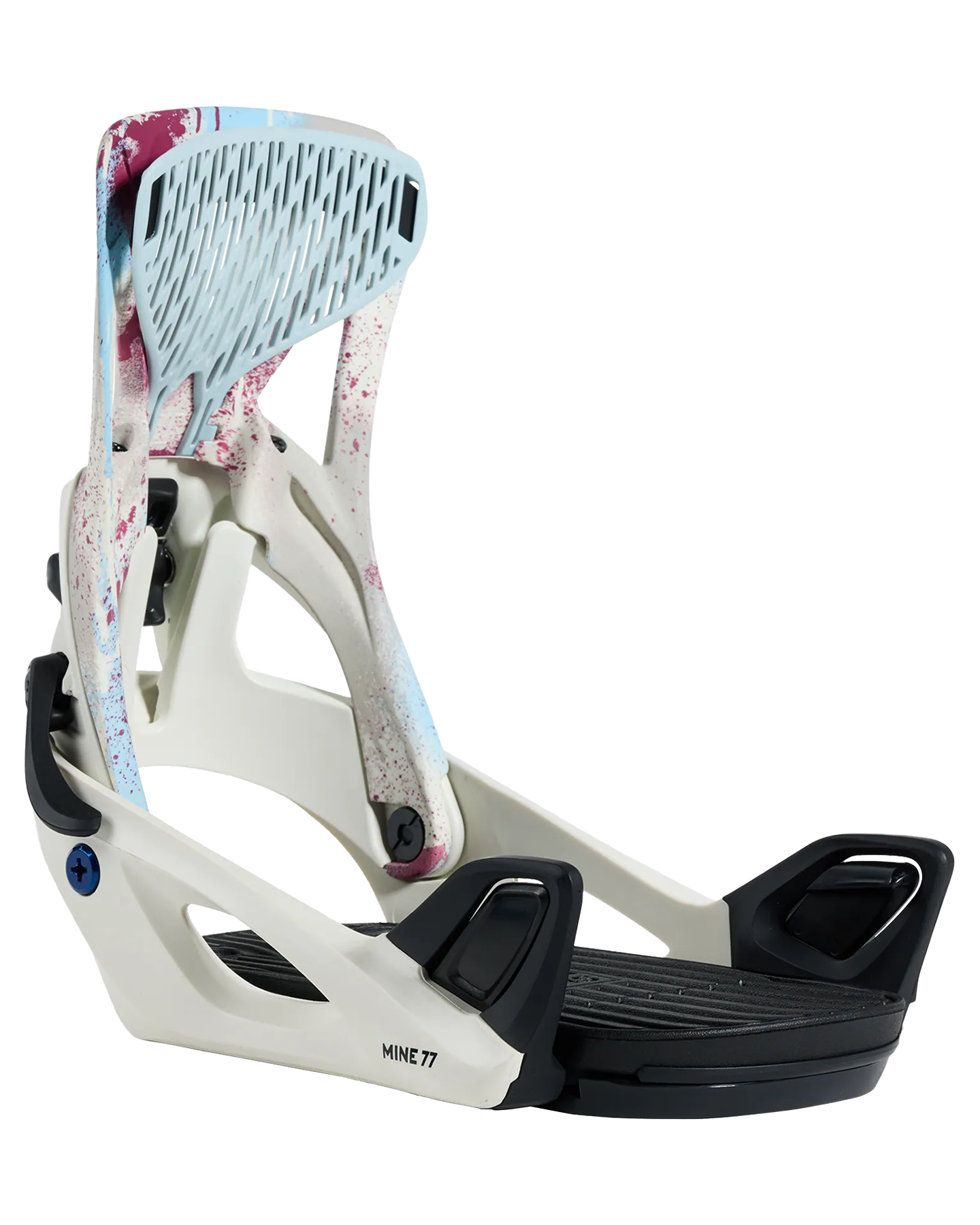 Burton X Mine77 Women's Step On® Escapade Snowboard Bindings - Stour White / Spray Paint - 2024 Snowboard Bindings - Trojan Wake Ski Snow