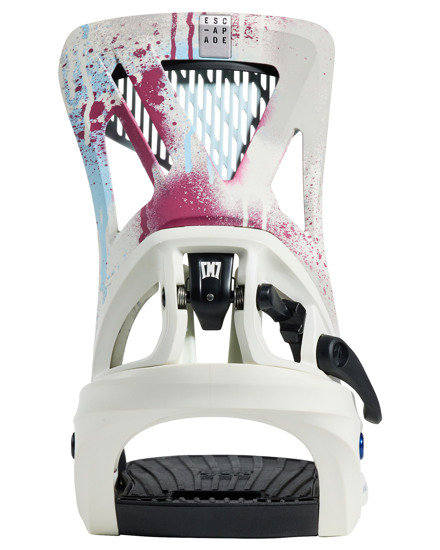 Burton X Mine77 Women's Step On® Escapade Snowboard Bindings - Stour White / Spray Paint - 2024 Snowboard Bindings - Trojan Wake Ski Snow