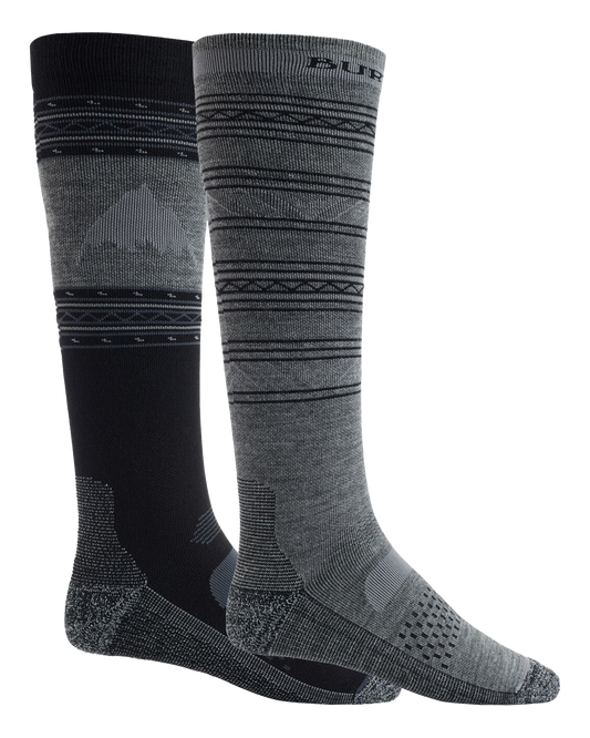 Burton Men's Performance Lightweight Sock 2-Pack - True Black Socks - SnowSkiersWarehouse