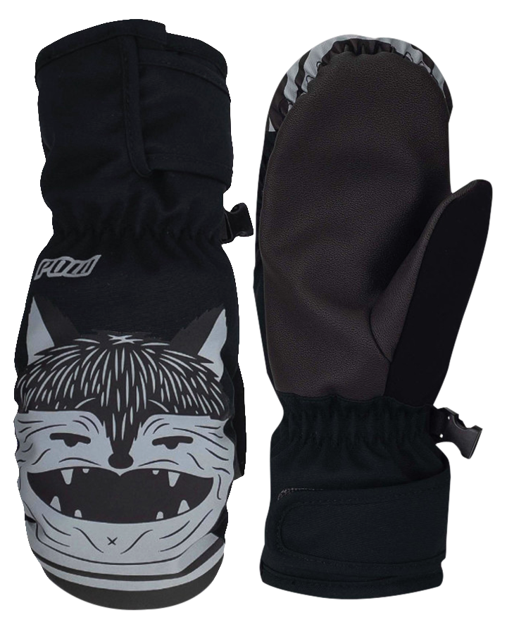 POW Critter Kids' Mittens - Black - 2023 Snow Gloves & Mittens - Trojan Wake Ski Snow