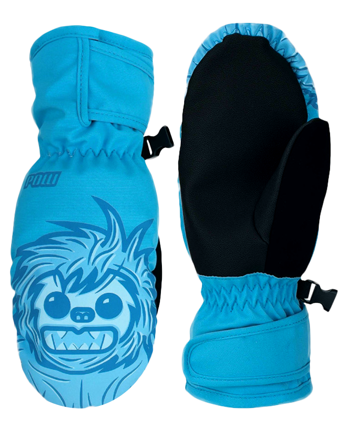 POW Critter Kids' Mittens - Canal Blue - 2023 Kids' Snow Gloves & Mittens - Trojan Wake Ski Snow