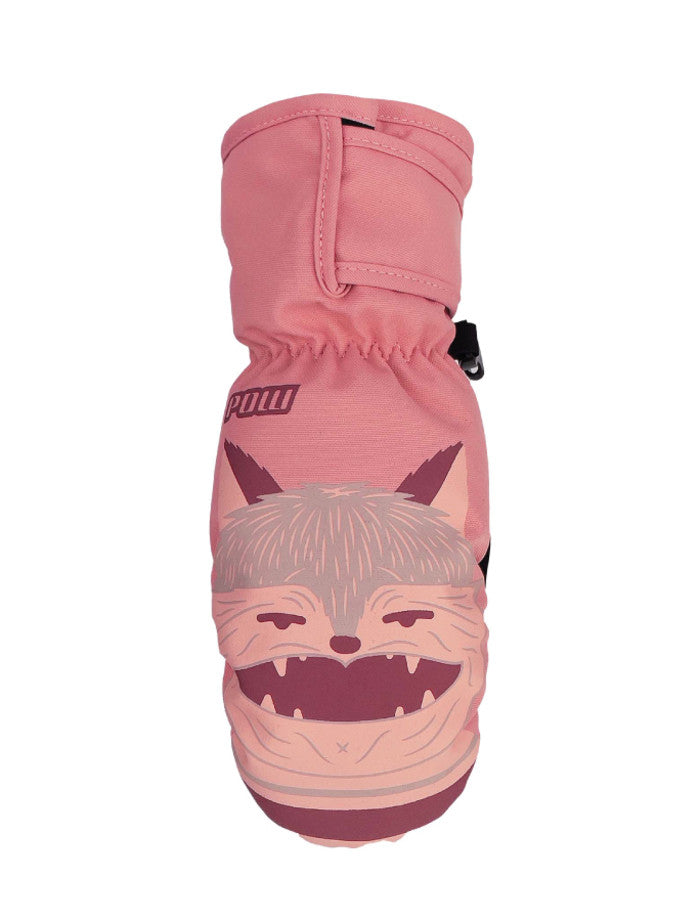 POW Critter Kids' Mittens - Geranium Pink - 2023 Kids' Snow Gloves & Mittens - Trojan Wake Ski Snow