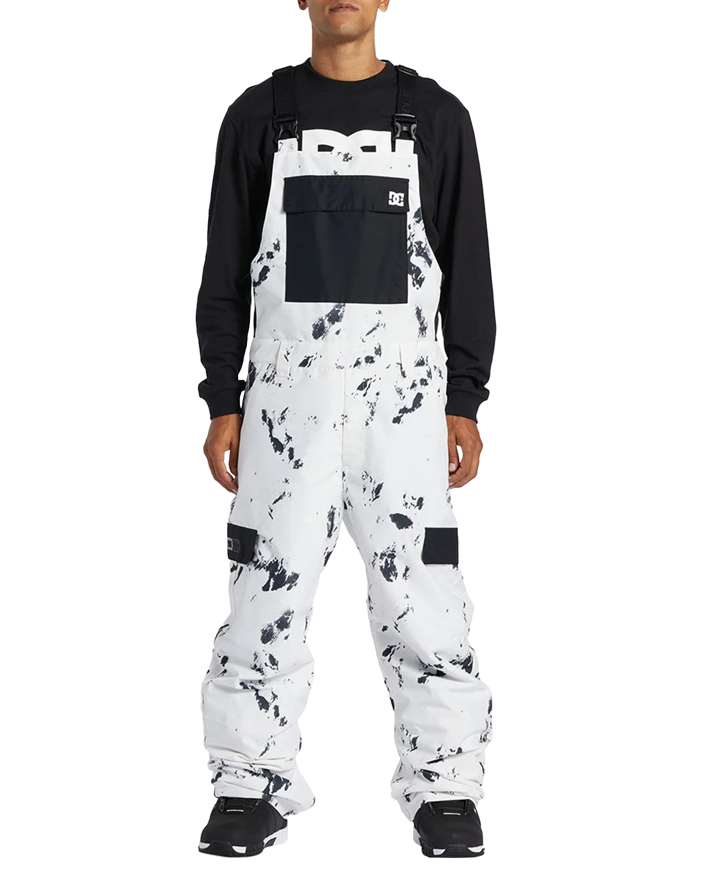 DC Docile Technical Snow Bib Pants - Snow Camo Snow Bibs - Trojan Wake Ski Snow