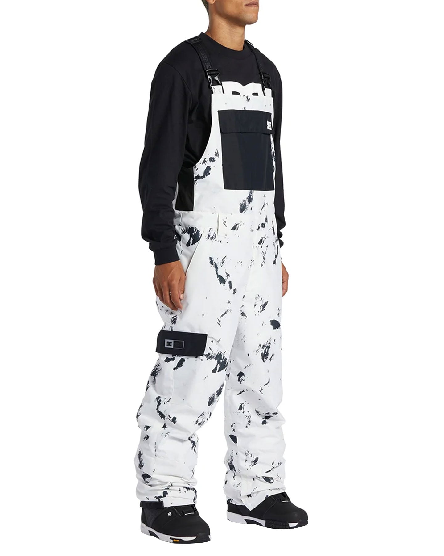 DC Docile Technical Snow Bib Pants - Snow Camo Snow Bibs - Trojan Wake Ski Snow