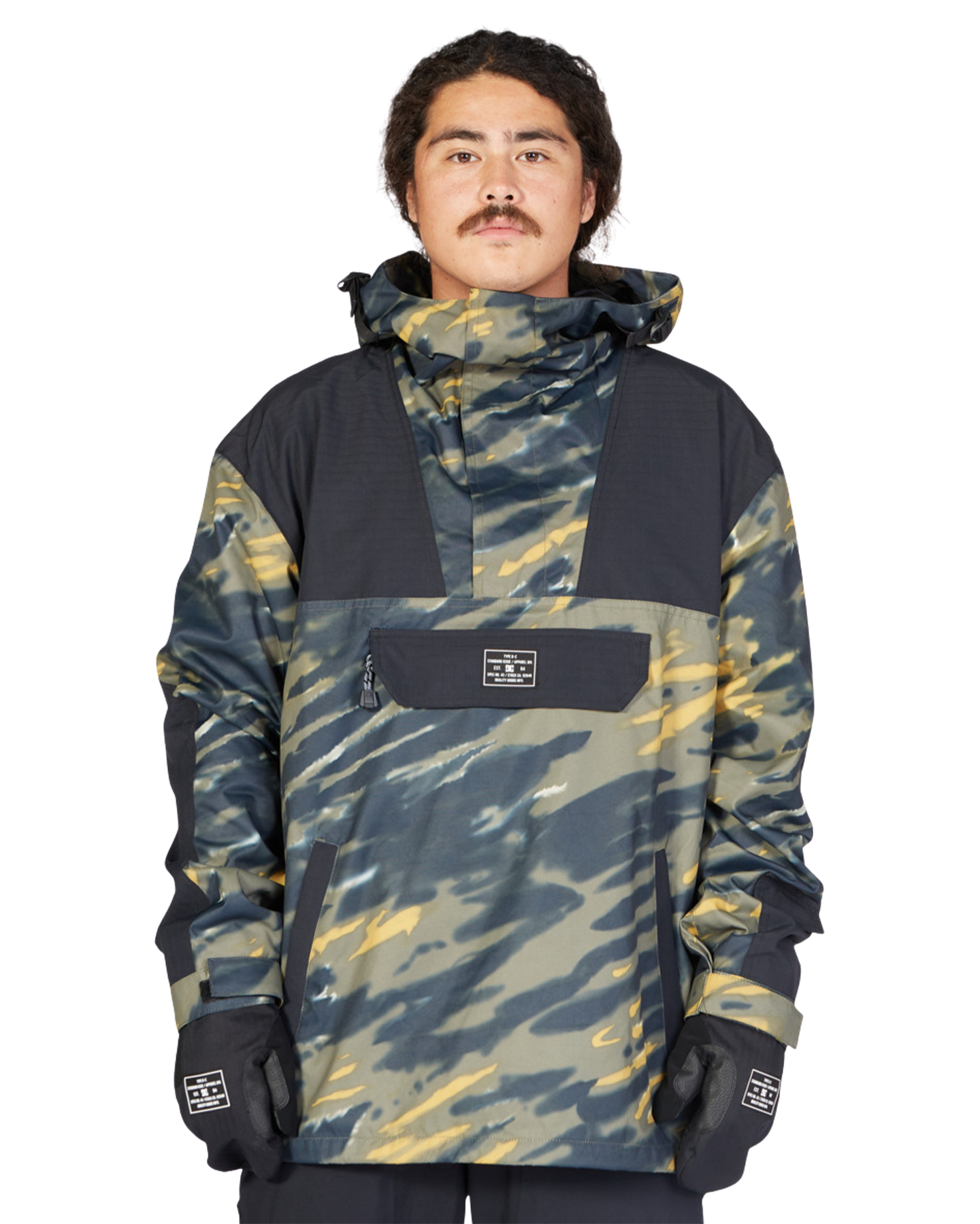 DC Men's DC-43 Anorak - Angle Tie-Dye/Ivy Green Men's Snow Jackets - Trojan Wake Ski Snow