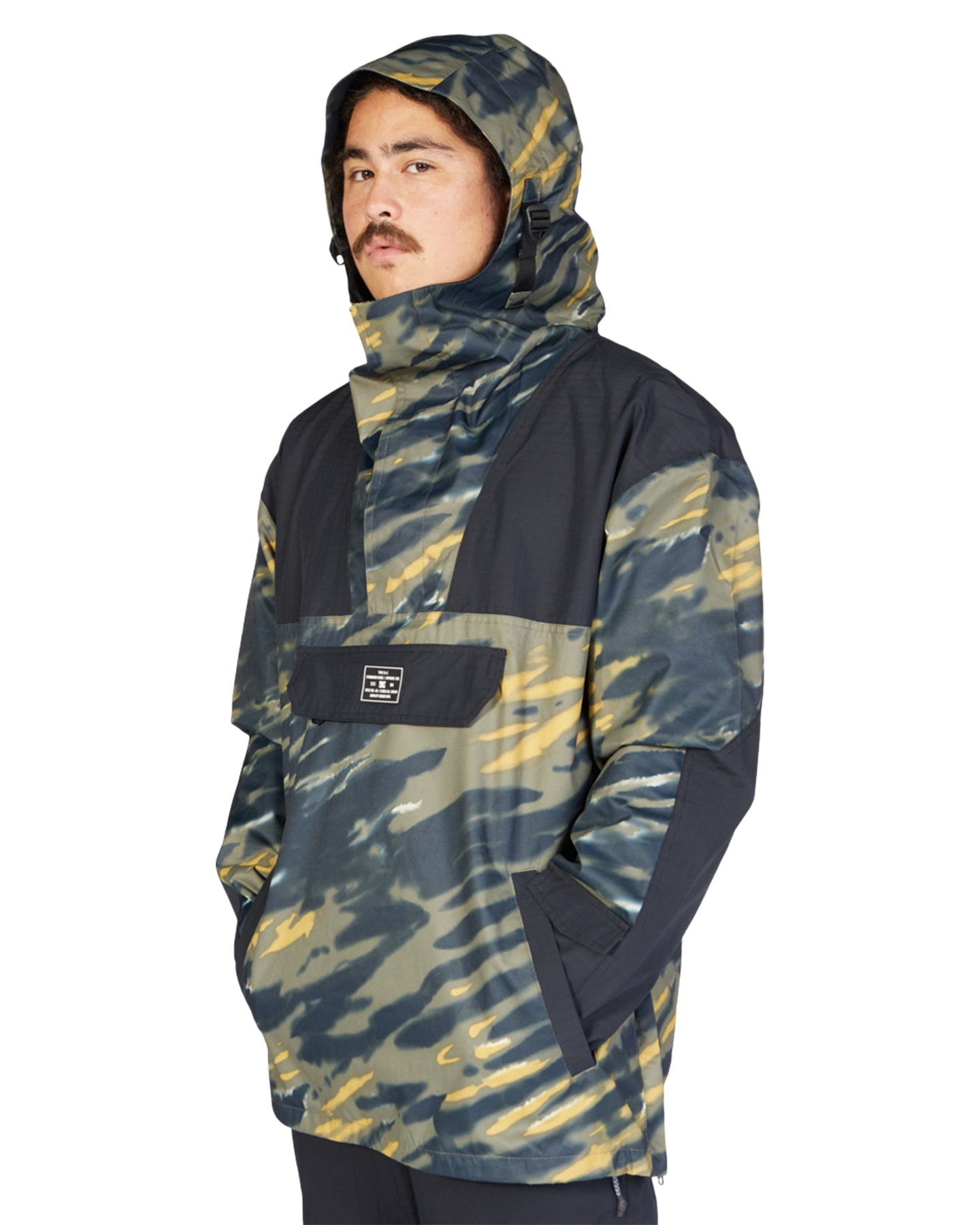 DC Men's DC-43 Anorak - Angle Tie-Dye/Ivy Green Men's Snow Jackets - Trojan Wake Ski Snow