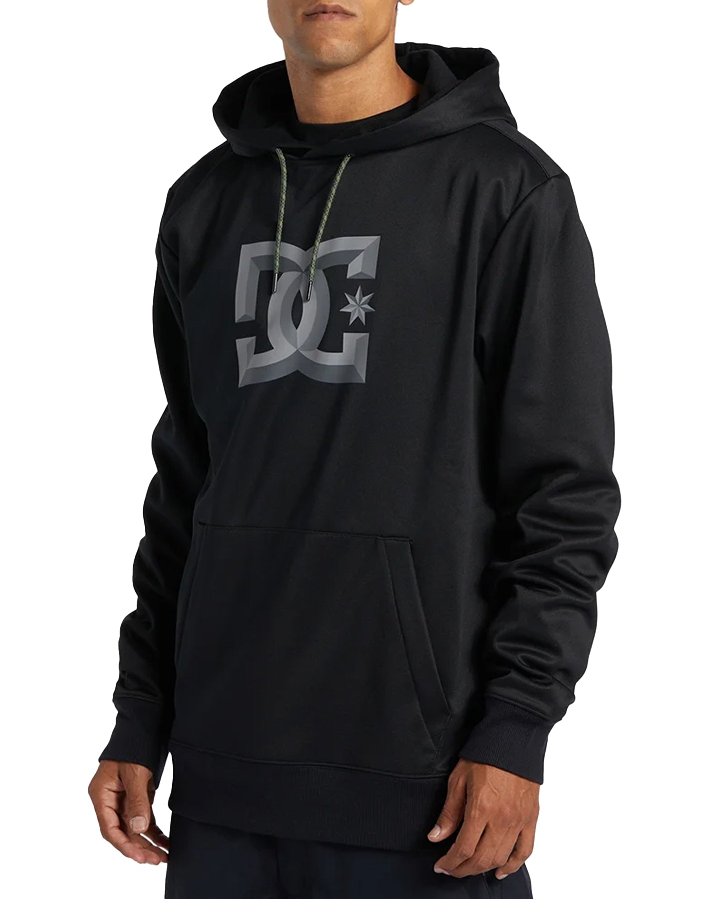 DC Men's Snowstar Technical Fleece - Black Hoodies & Sweatshirts - Trojan Wake Ski Snow