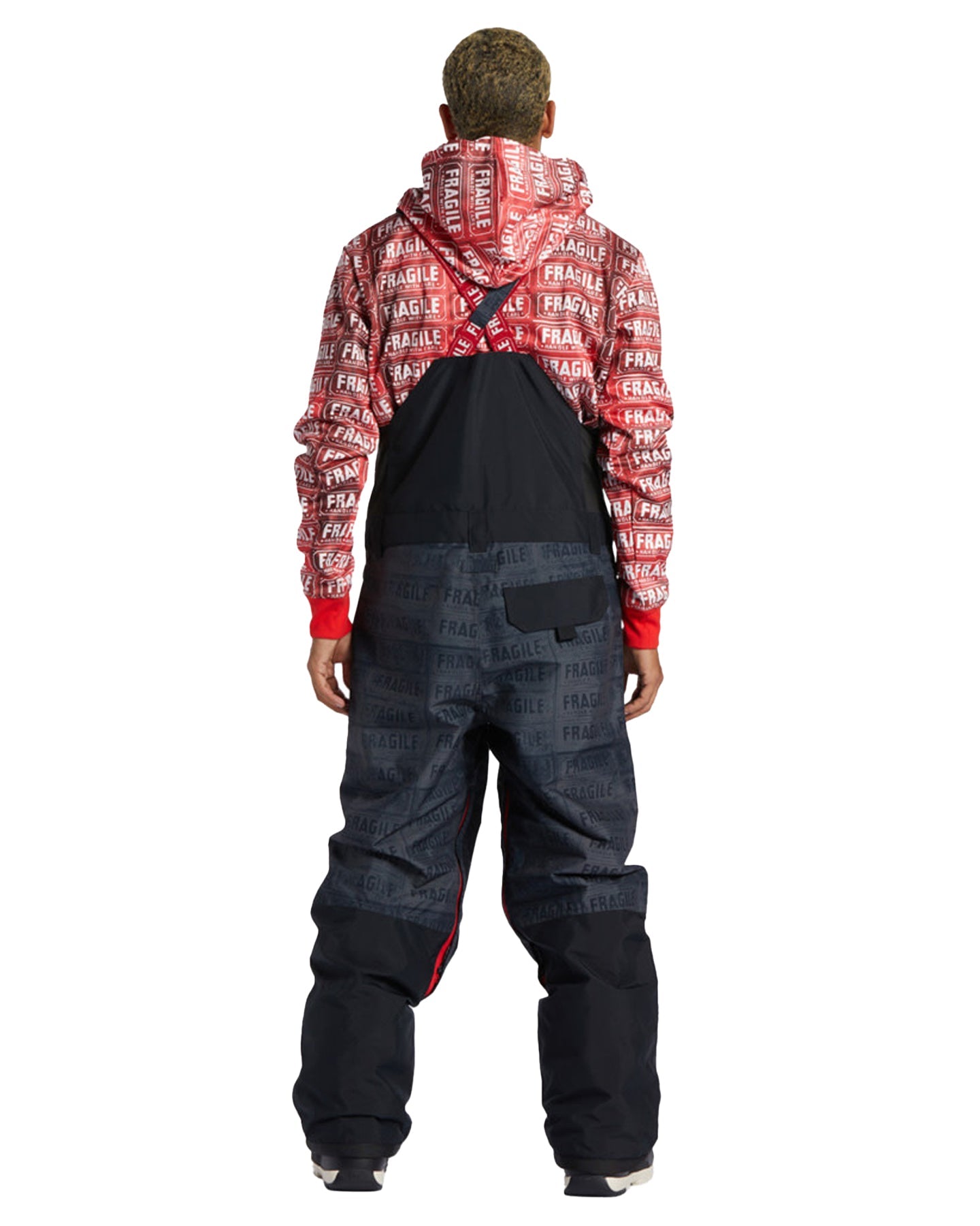 DC X Andy Warhol Shadow Technical Snow Bib Pants - Black Fragile Snow Bibs - Trojan Wake Ski Snow