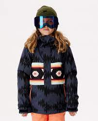 Rip Curl Anti-Series Olly Kids' Snow Jacket - Washed Black - 2023 Kids' Snow Jackets - SnowSkiersWarehouse