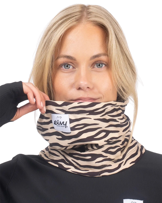 Eivy Women's Colder Beanie Neckwarmer - Zebra