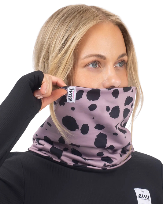 Eivy Women's Colder Neckwarmer - Woodrose Cheetah Women's Neck Warmers & Face Masks - Trojan Wake Ski Snow