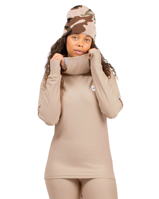 Eivy Women's Icecold Gaiter Rib Top - Sand