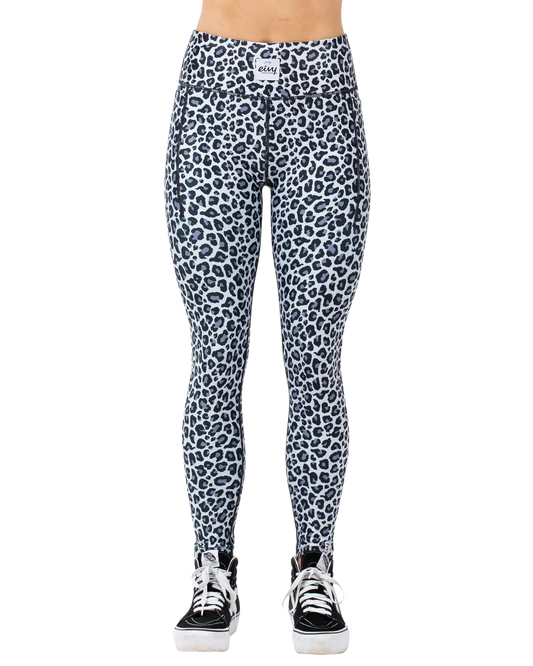 Eivy Women's Pocket Tights - Snow Leopard Women's Thermal Bottoms - Trojan Wake Ski Snow