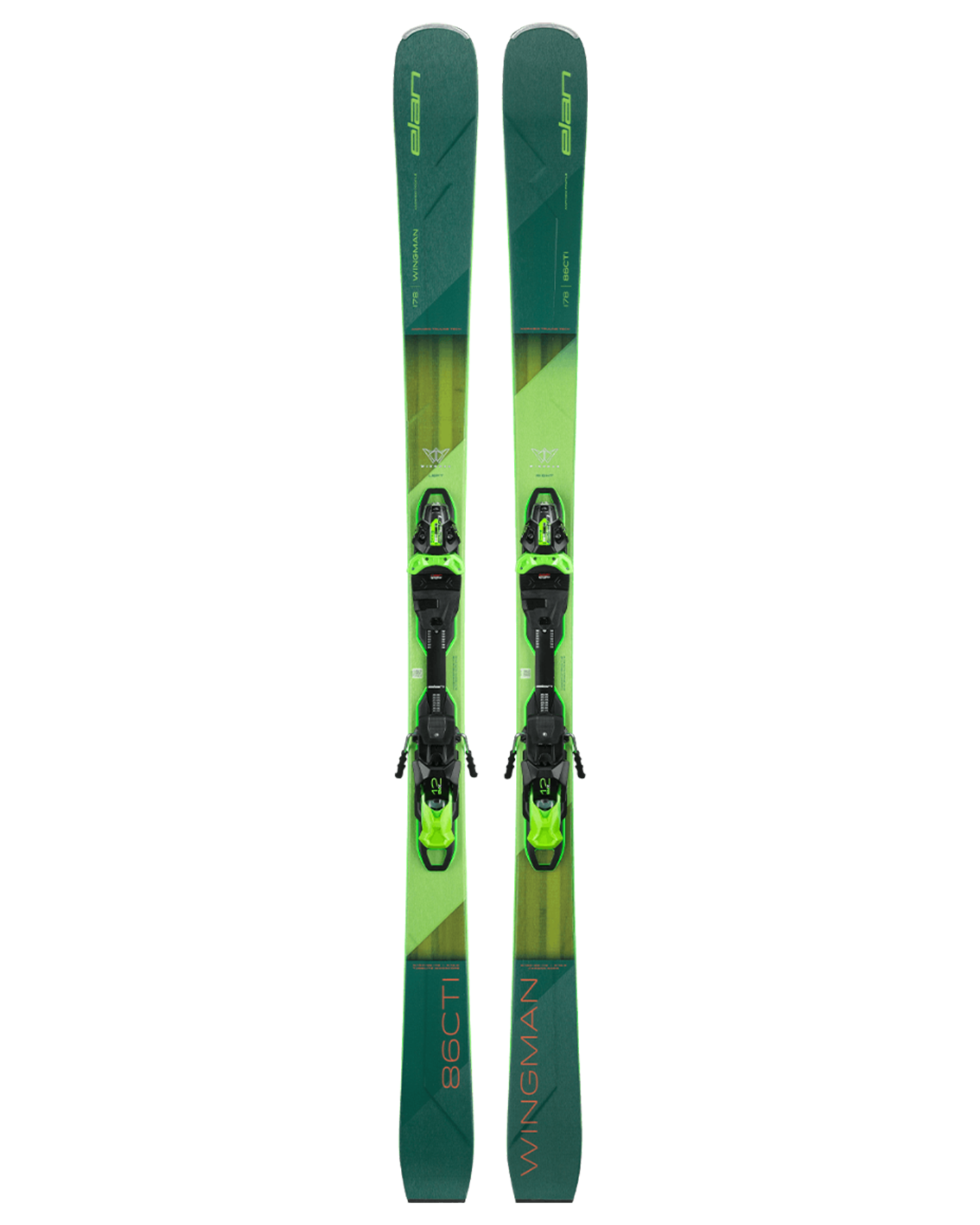 Elan Elan Wingman 86 Snow Skis W/ Emx 12 Bindings - 2025 (178) Snow Skis - Trojan Wake Ski Snow