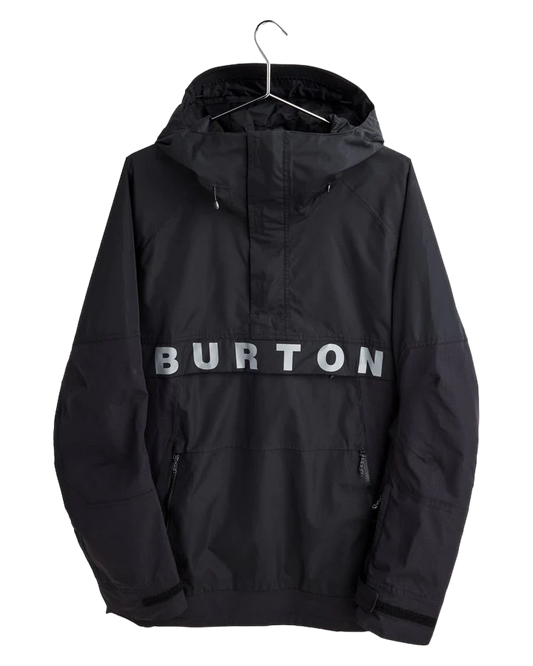 Burton Men's Frostner 2L Anorak Snow Jacket - True Black Men's Snow Jackets - SnowSkiersWarehouse