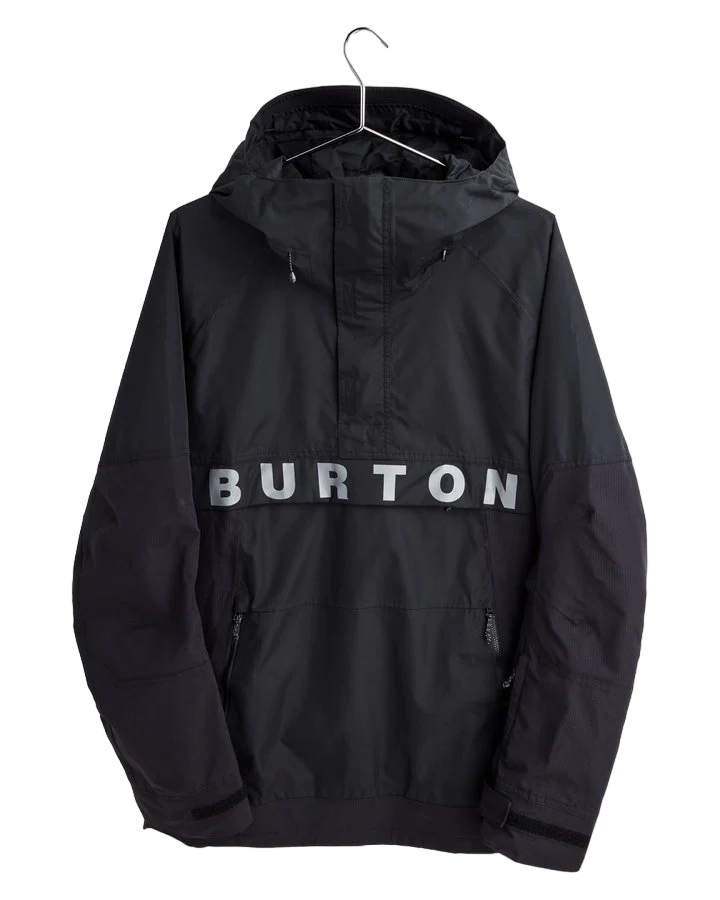 Burton Men's Frostner 2L Anorak Snow Jacket - True Black Snow Jackets - Mens - SnowSkiersWarehouse