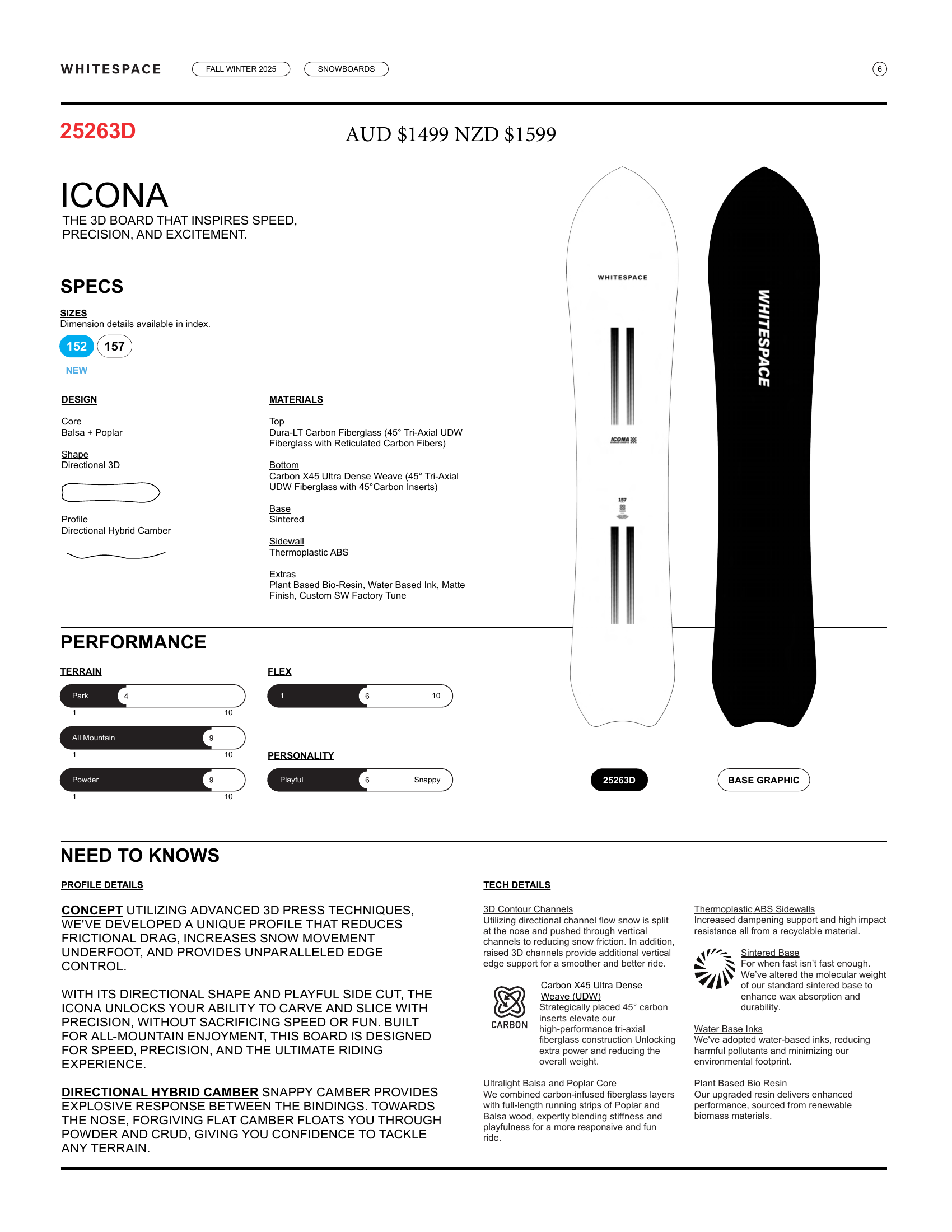 Whitespace Icona Snowboard- 2026