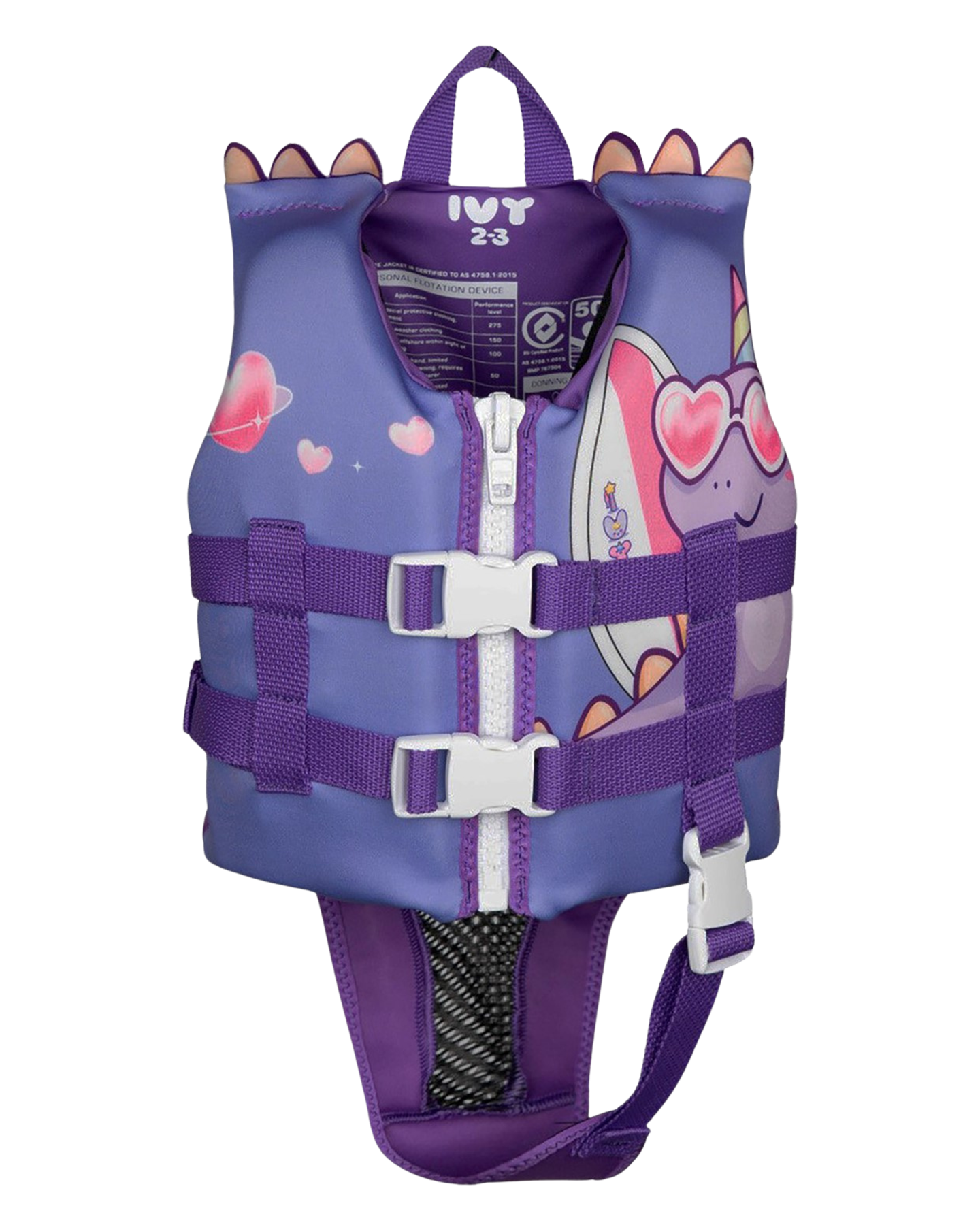 Ivy Girls' Vest W/ Collar - Twilight Sparkle Life Jackets - Trojan Wake Ski Snow