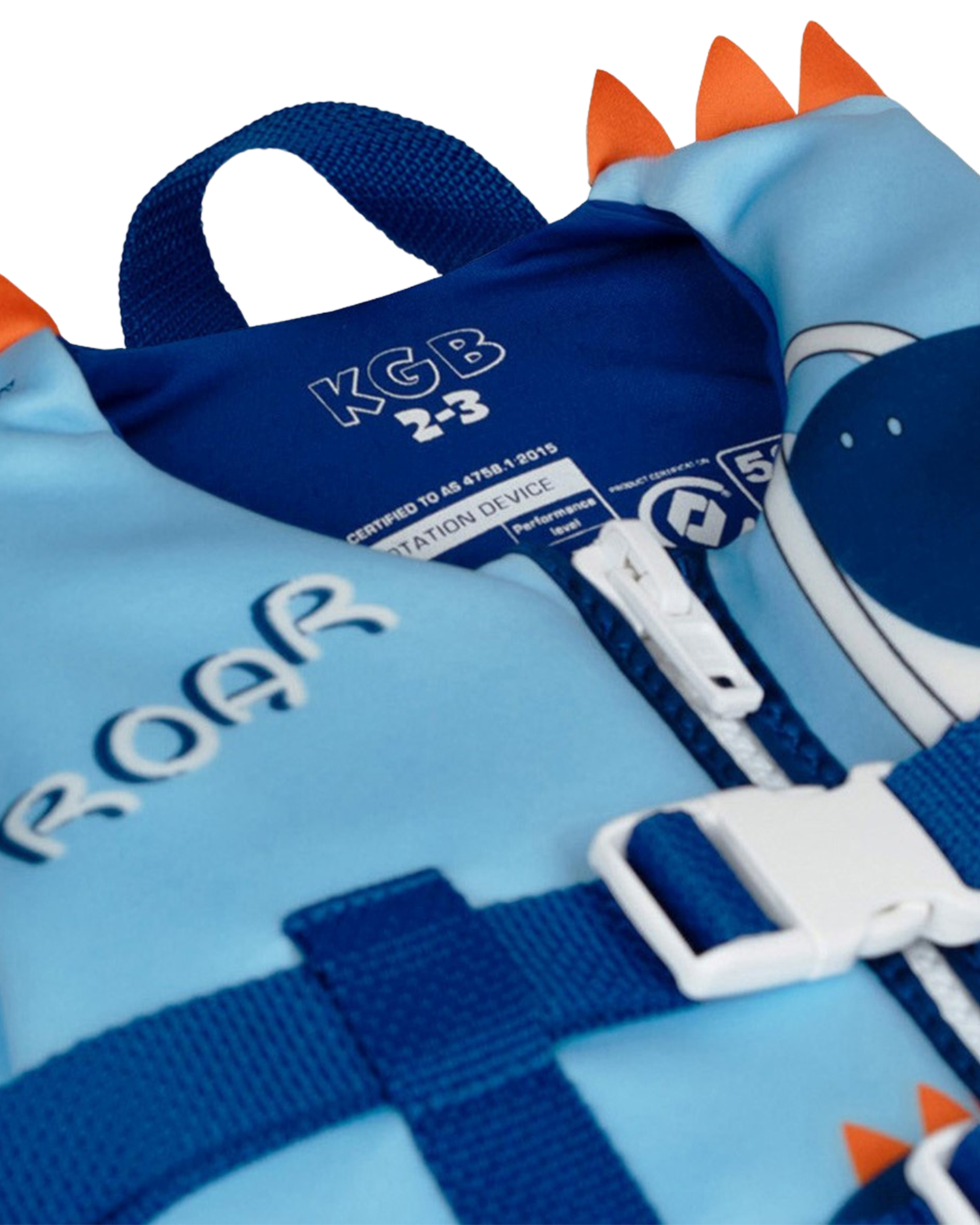 KGB Boys' Vest W/ Collar - Surfosaurus Rex Life Jackets - Trojan Wake Ski Snow