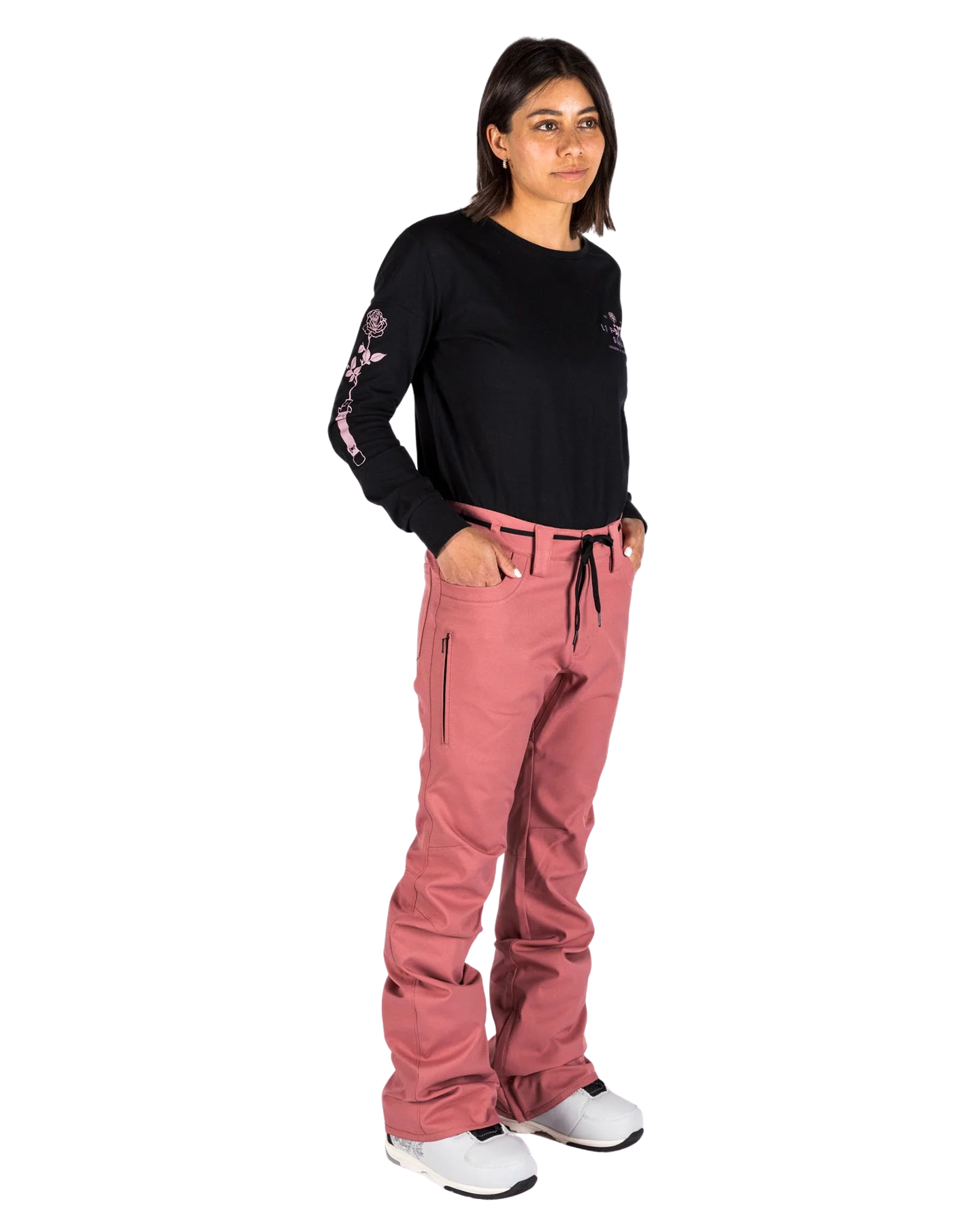 L1 Heartbreaker Twill Women's Pant - Rose - 2022 Women's Snow Pants - Trojan Wake Ski Snow