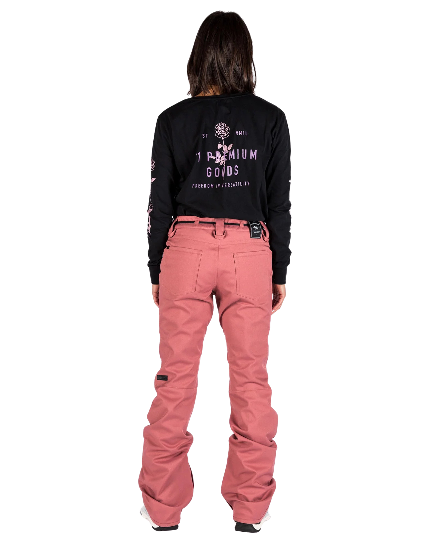 L1 Heartbreaker Twill Women's Pant - Rose - 2022 Women's Snow Pants - Trojan Wake Ski Snow