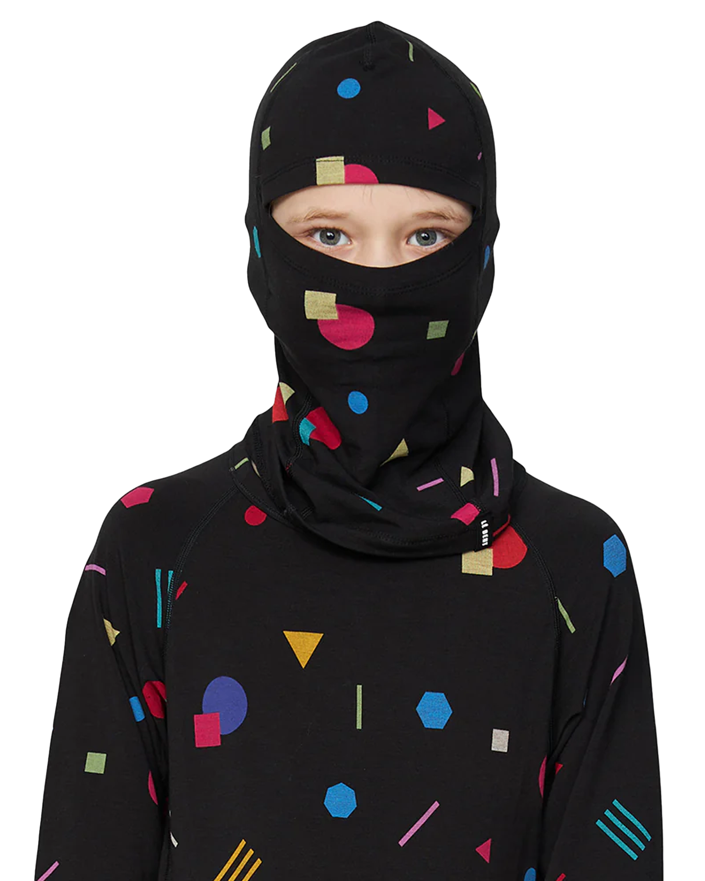 Le Bent Kids' Confetti Midweight Balaclava - Black Neck Warmers & Face Masks - Trojan Wake Ski Snow