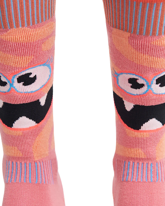 Le Bent Kids' Monster Party Light Cushion Snow Sock Socks - Trojan Wake Ski Snow