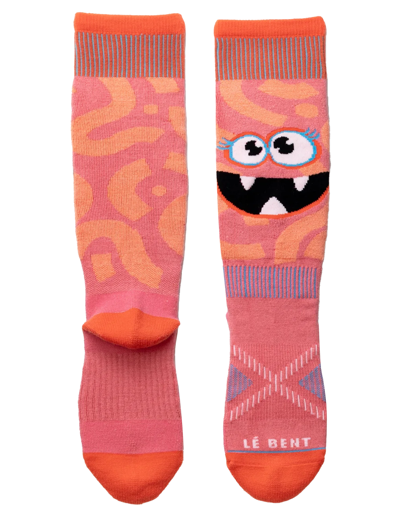 Le Bent Kids' Monster Party Light Cushion Snow Sock Socks - Trojan Wake Ski Snow