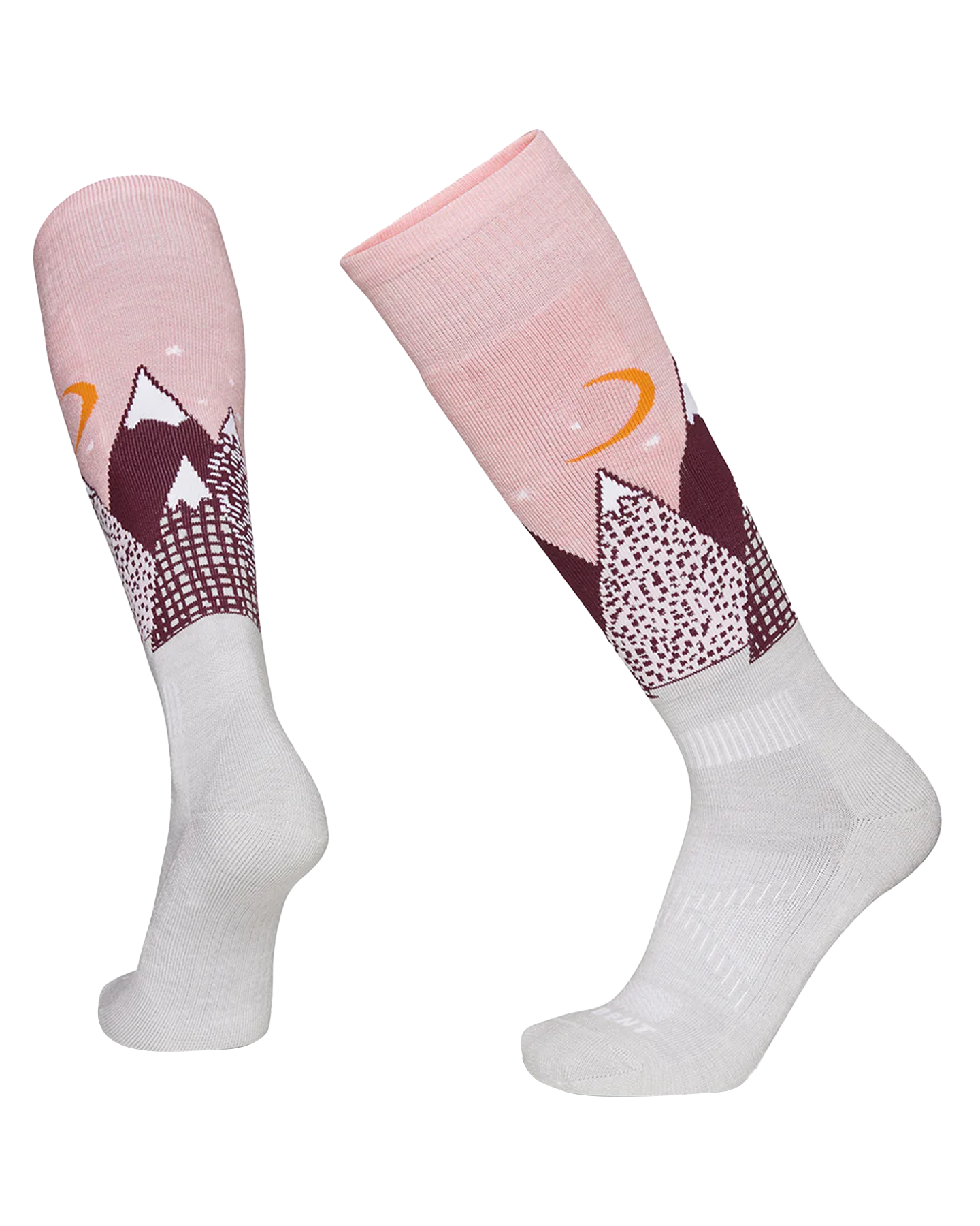 Le Bent Kids' Snowy Mountain Light Cushion Socks - Mellow Rose Socks - Trojan Wake Ski Snow