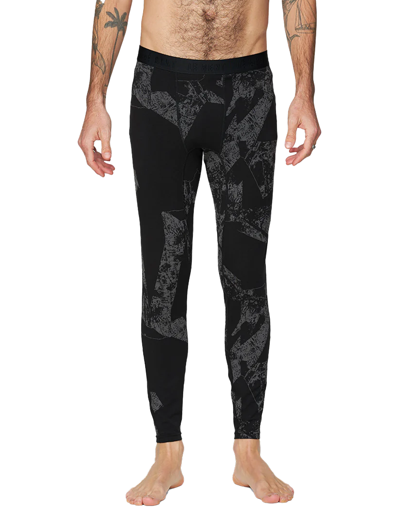 Le Bent Men's Fractal Lightweight Bottom - Black Thermals - Trojan Wake Ski Snow