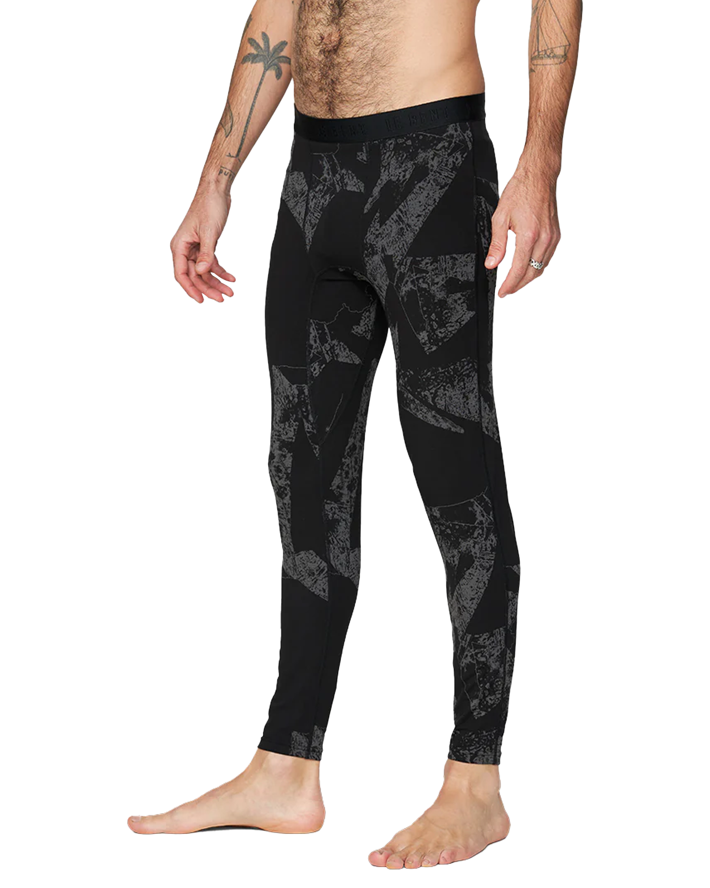 Le Bent Men's Fractal Lightweight Bottom - Black Thermals - Trojan Wake Ski Snow