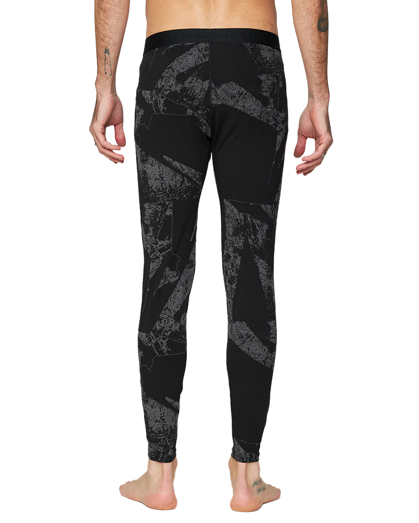 Le Bent Men's Fractal Lightweight Bottom - Black Thermals - Trojan Wake Ski Snow