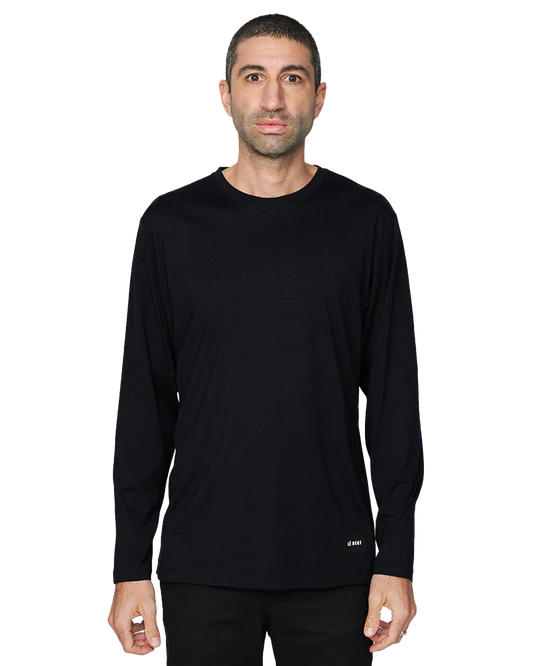 Le Bent Men's Ultralight Long Sleeve Tee - Black Men's L/S Tees - Trojan Wake Ski Snow