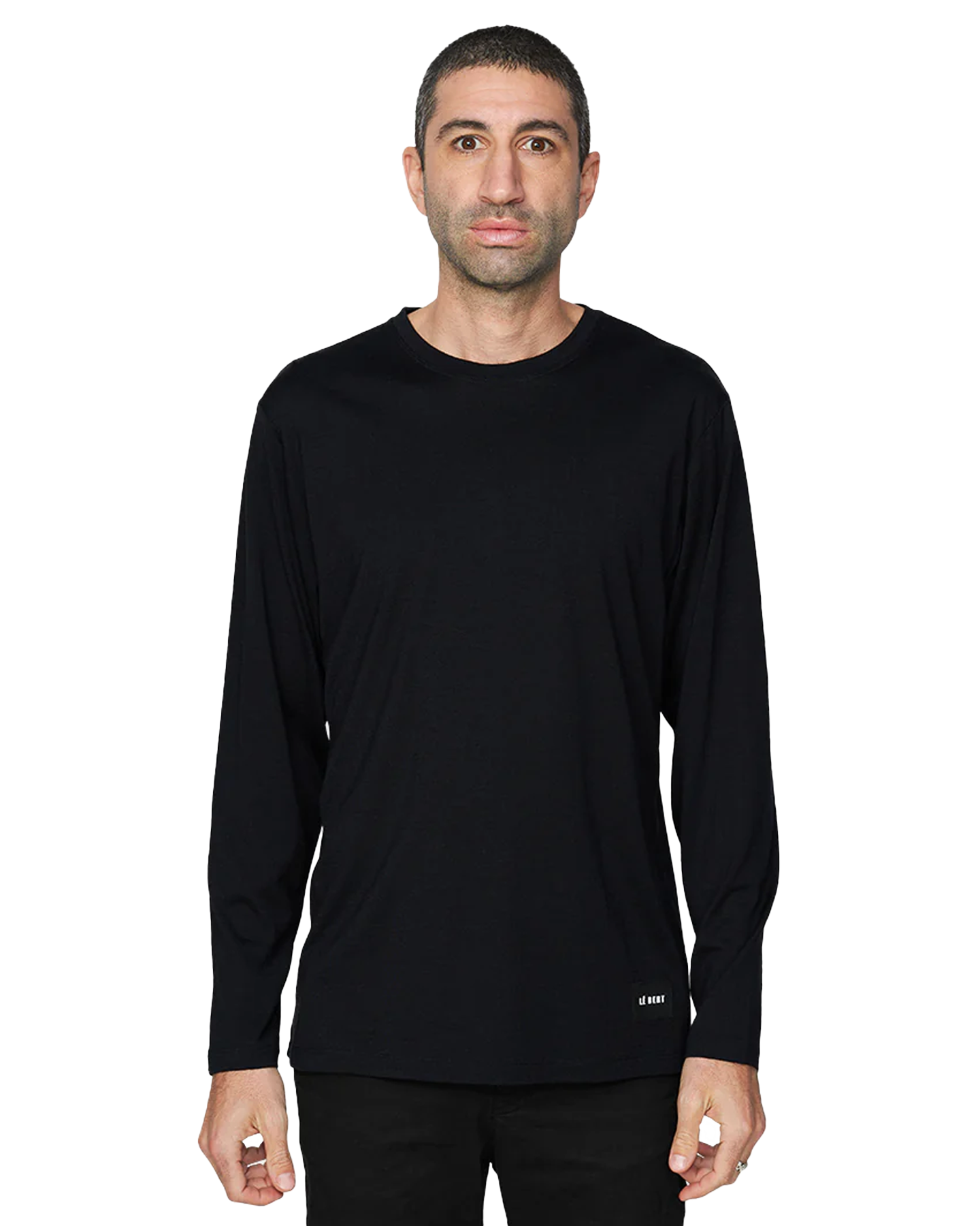 Le Bent Men's Ultralight Long Sleeve Tee - Black Shirts & Tops - Trojan Wake Ski Snow