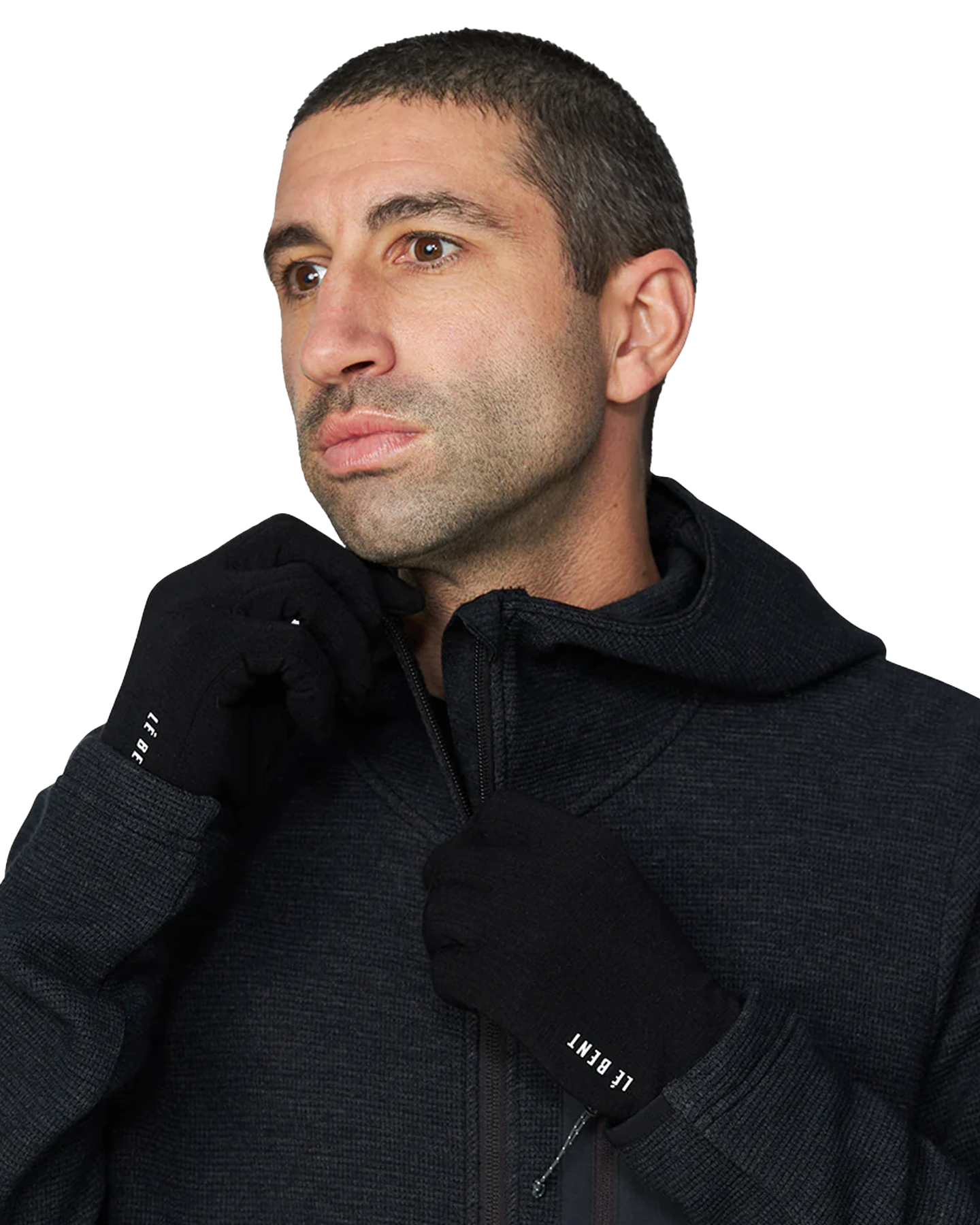 Le Bent Waffle Midweight Glove Liner - Black Snow Glove Liners - SnowSkiersWarehouse