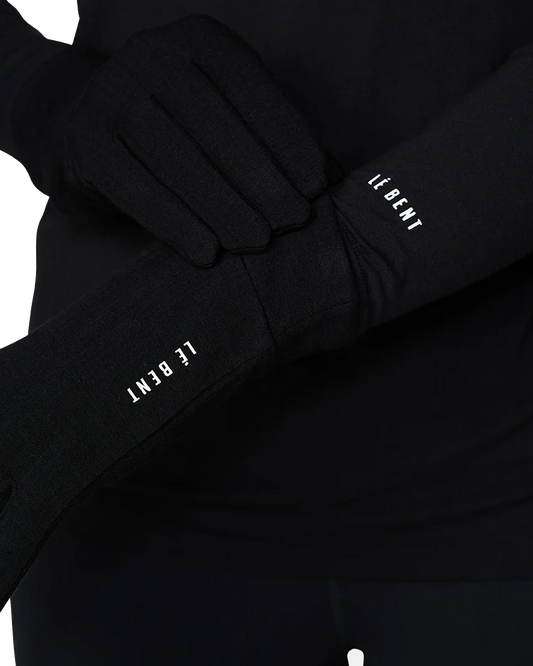 Le Bent Waffle Midweight Glove Liner - Black