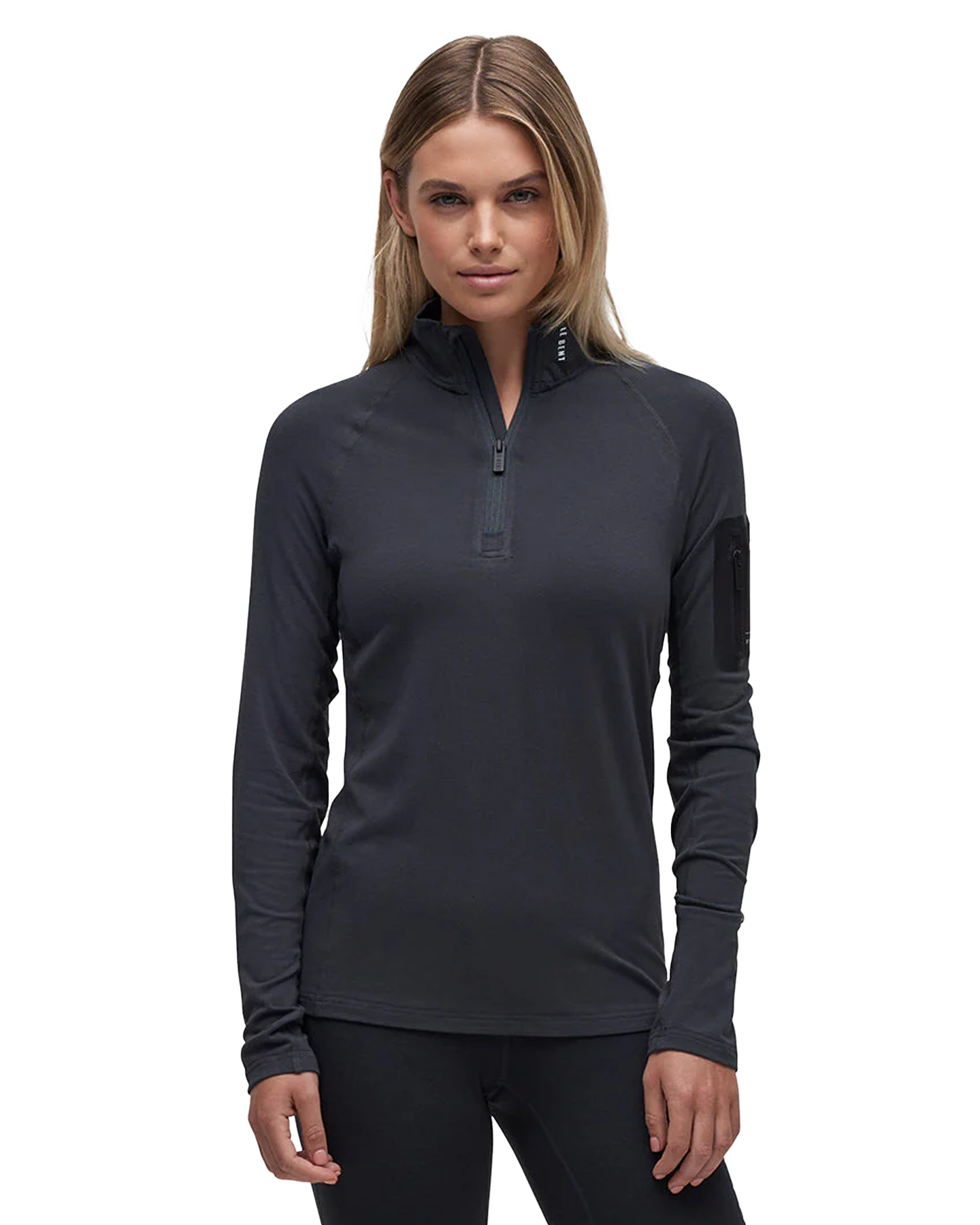 Le Bent Women's Core Midweight 1/4 Zip - Dark Cloud Thermals - Trojan Wake Ski Snow