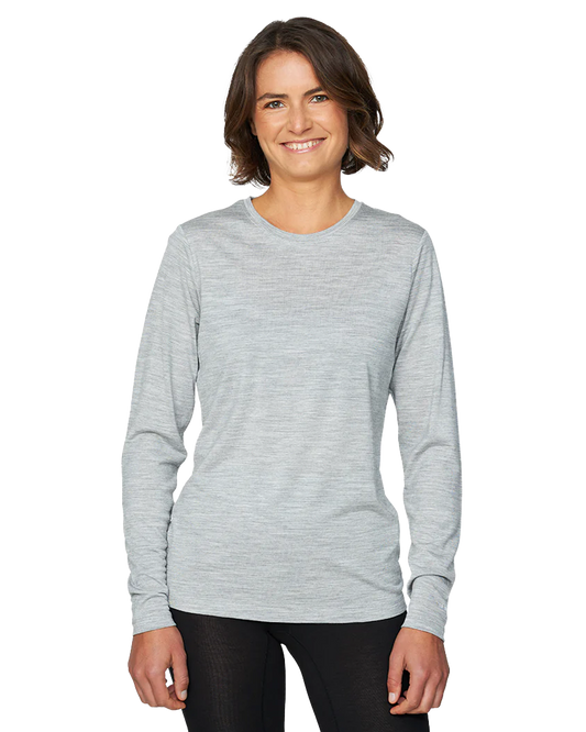 Le Bent Women's Ultralight Long Sleeve Tee - Heather Grey Women's L/S Tees - Trojan Wake Ski Snow