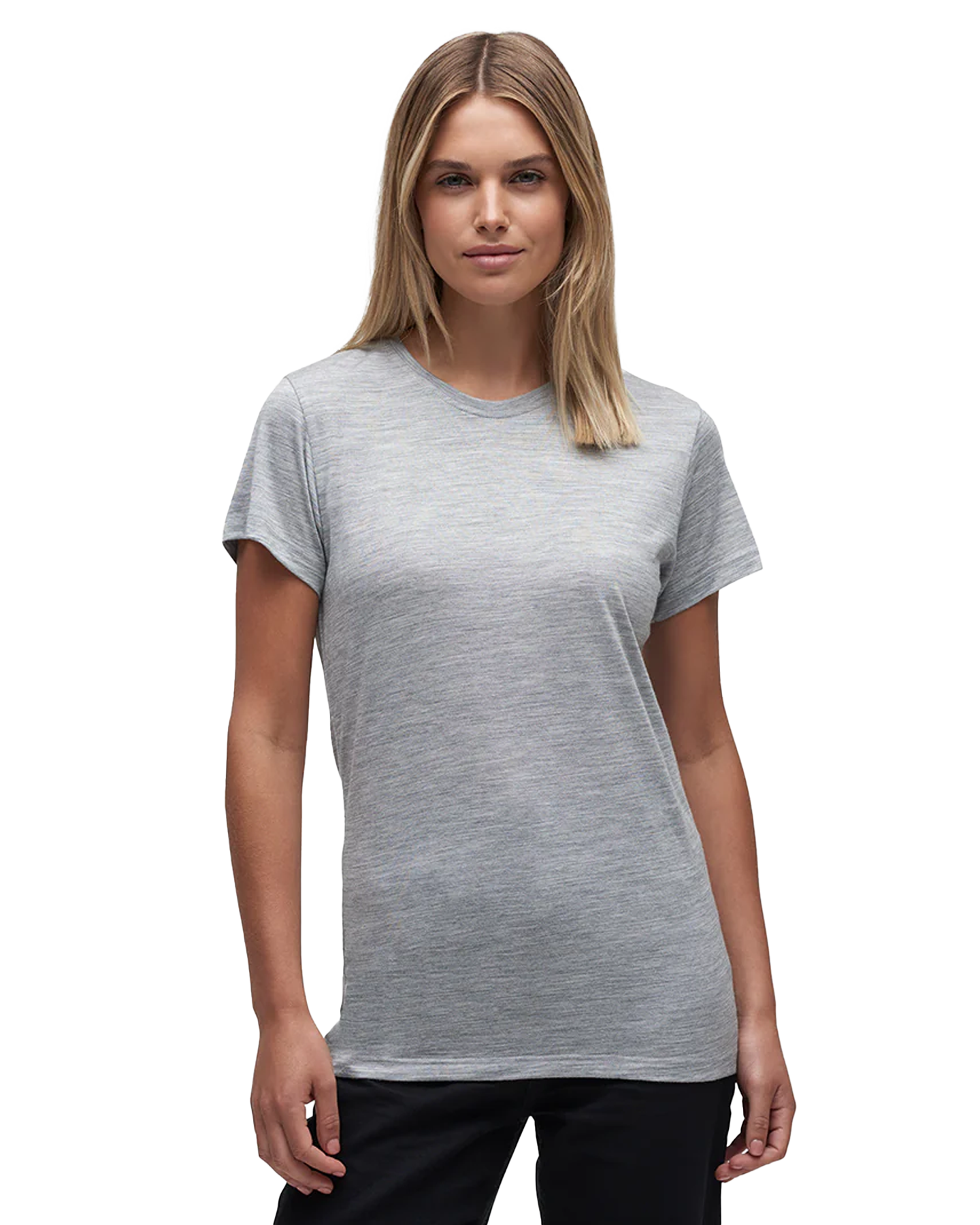 Le Bent Women's Ultralight Short Sleeve Tee - Heather Grey Shirts & Tops - SnowSkiersWarehouse