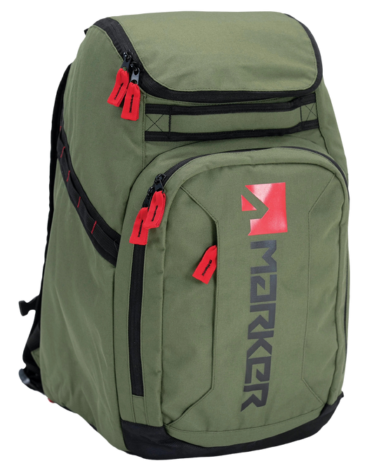 Marker Access Boot Backpack - Green - 2024 Ski Boot Bags - Trojan Wake Ski Snow