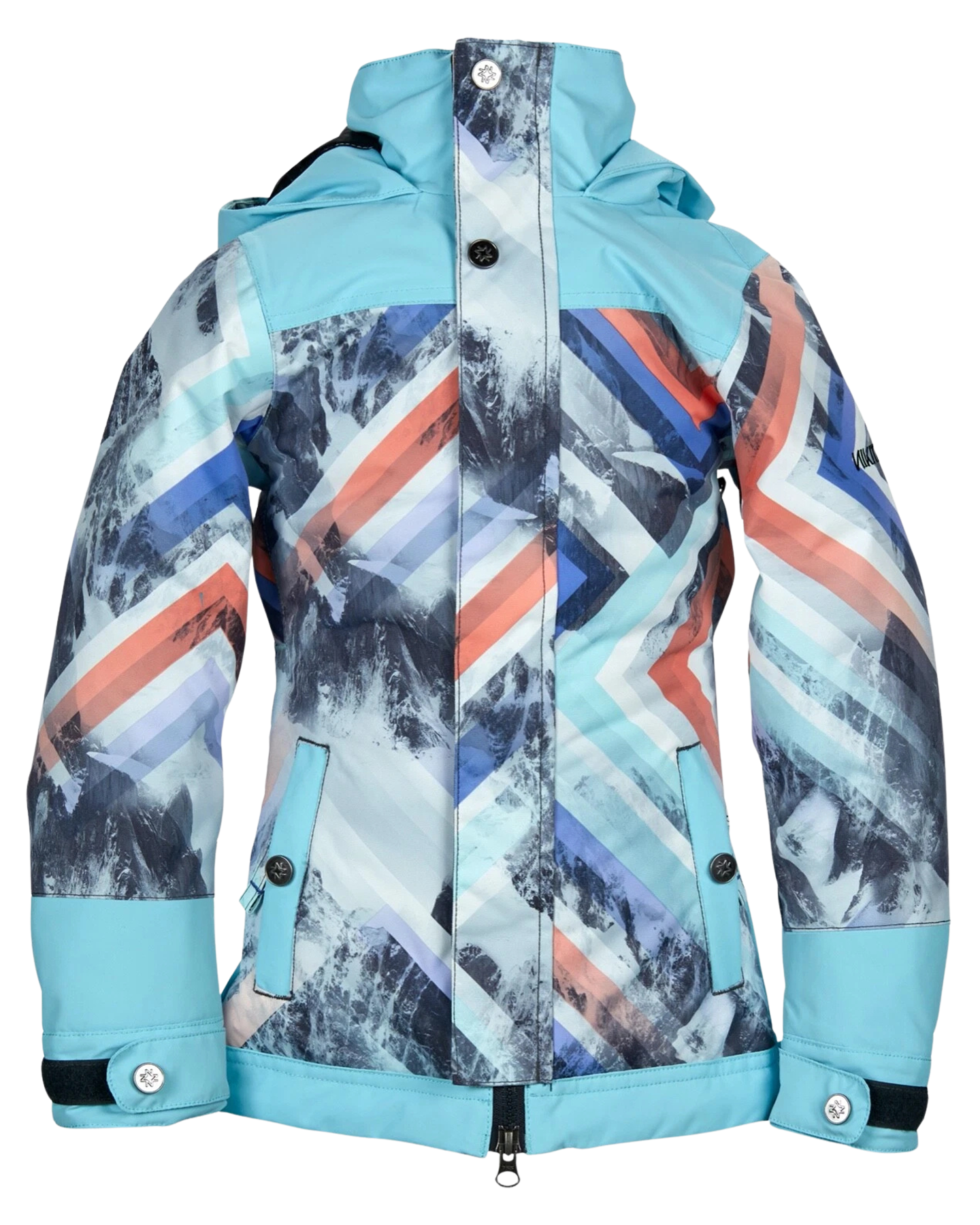 Nikita Girls Magnolia Jacket - Geo Storm/Caribean Kids' Snow Jackets - Trojan Wake Ski Snow