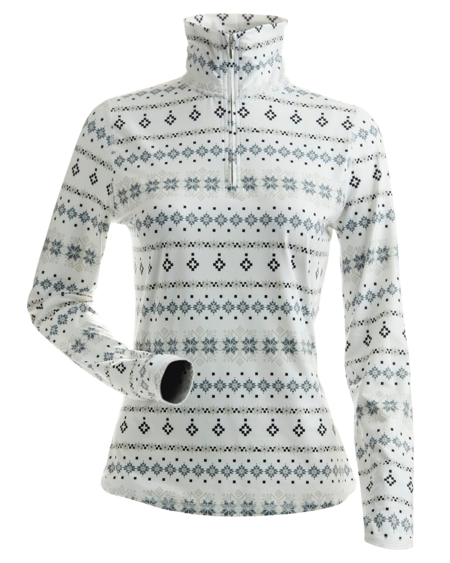 Nils Women's Snowflake Sweater - White Women's Sweaters - Trojan Wake Ski Snow