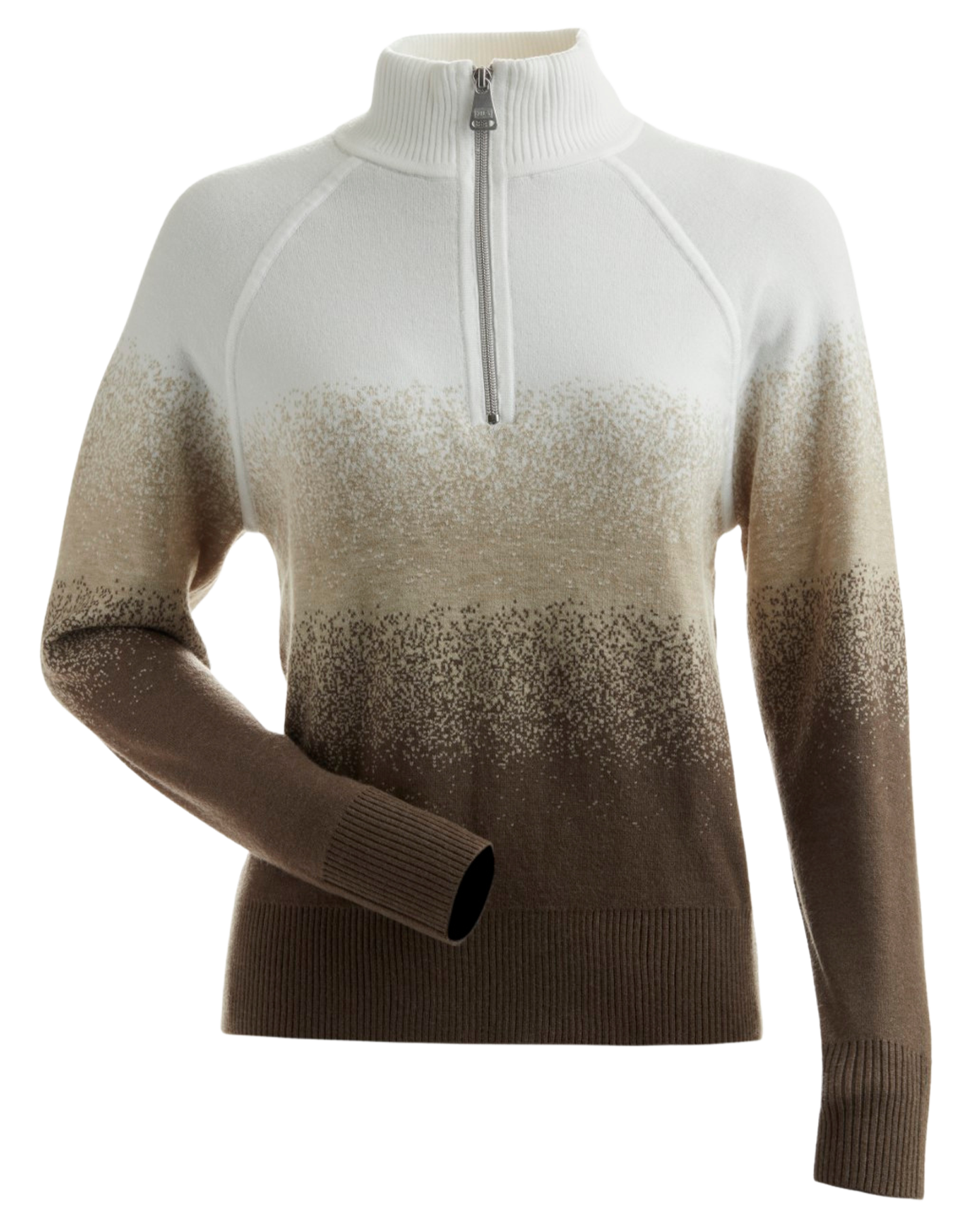 Nils Women's Snowpine 1/4 Zip Sweater - Fawn/White Women's Sweaters - Trojan Wake Ski Snow