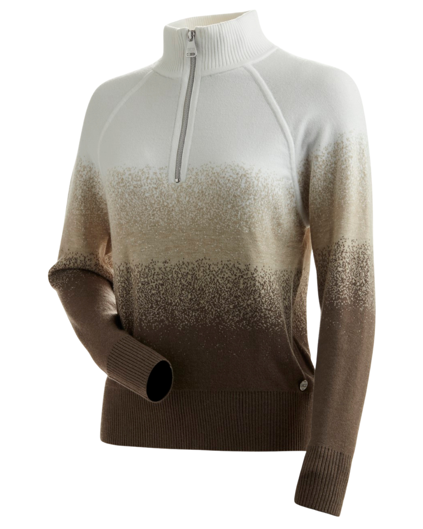 Nils Women's Snowpine 1/4 Zip Sweater - Fawn/White Women's Sweaters - Trojan Wake Ski Snow