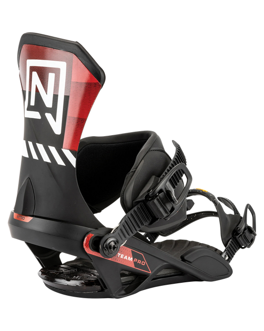 Nitro Men's Team Pro Snowboard Bindings - Black/Red Men's Snowboard Bindings - Trojan Wake Ski Snow